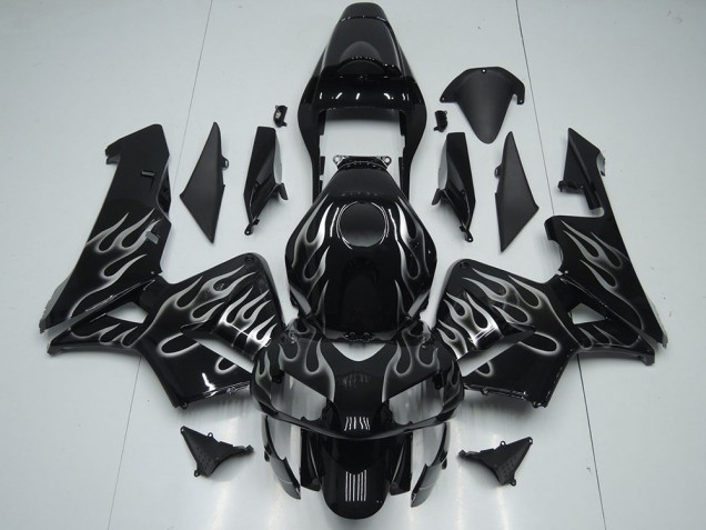 CBR 600 RR 2005-2006 Verkleidungen - Silber Flamme