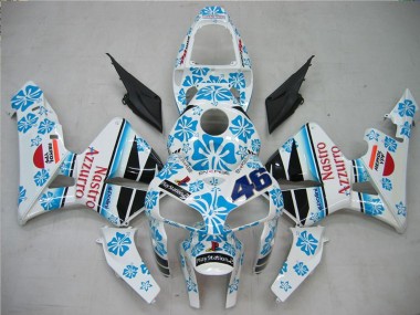 CBR 600 RR 2005-2006 Verkleidungen - Weiß Blau Nastro Azzurro 46