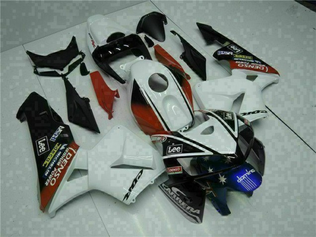 CBR 600 RR 2005-2006 Verkleidungen - Weiß Rot Schwarz Lee CBR 600 RR 2005-2006 Verkleidungen - Weiß Rot Schwarz Lee