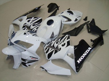 CBR 600 RR 2005-2006 Verkleidungen - Weiß Schwarz