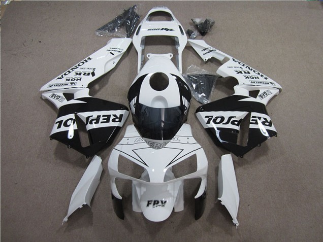 CBR 600 RR 2005-2006 Verkleidungen - Weiß Schwarz Repsol