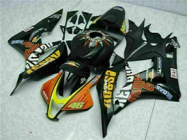 CBR 600 RR 2007-2008 Verkleidungen - Schwarz Gelb Repsol 46