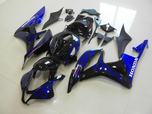 CBR 600 RR 2007-2008 Verkleidungen - Schwarze Blau Flamme CBR 600 RR 2007-2008 Verkleidungen - Schwarze Blau Flamme