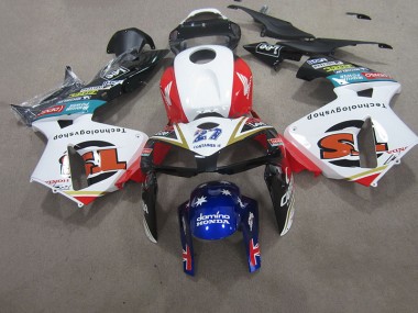 CBR 600 RR 2007-2008 Verkleidungen - Weiß Rot Blau