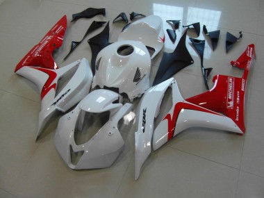 CBR 600 RR 2007-2008 Verkleidungen - Weiß Rot Rennen Version