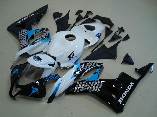 CBR 600 RR 2007-2008 Verkleidungen - Weiß Schwarz Blau CBR 600 RR 2007-2008 Verkleidungen - Weiß Schwarz Blau