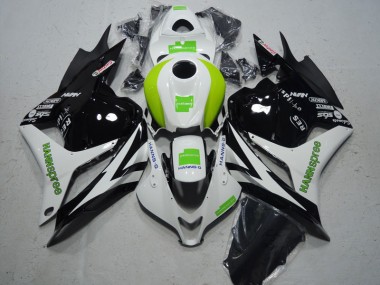 CBR 600 RR 2009-2012 Verkleidung - Schwarz Weiß Grün Hannspree
