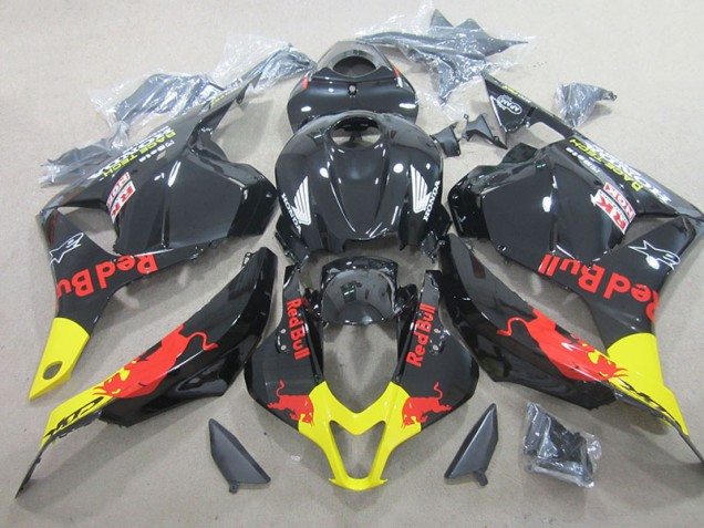 CBR 600 RR 2009-2012 Verkleidung - Schwarzer Rot Bull CBR 600 RR 2009-2012 Verkleidung - Schwarzer Rot Bull