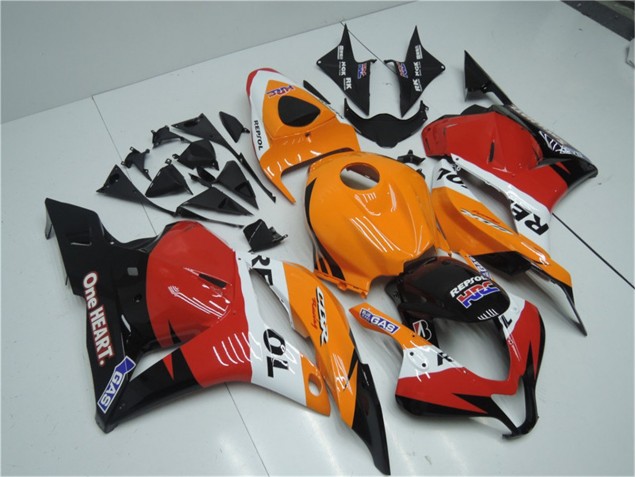 CBR 600 RR 2009-2012 Verkleidungen - Orange Rot Schwarz Repsol CBR 600 RR 2009-2012 Verkleidungen - Orange Rot Schwarz Repsol