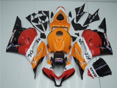 CBR 600 RR 2009-2012 Verkleidungen - Orange Rot Schwarz Repsol