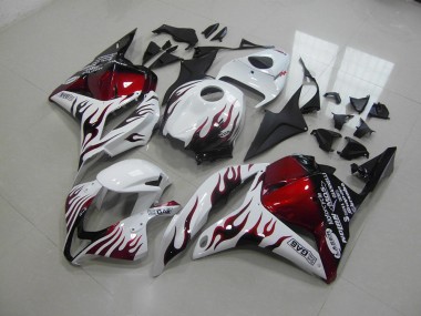 CBR 600 RR 2009-2012 Verkleidungen - Rote Schwarz Flamme