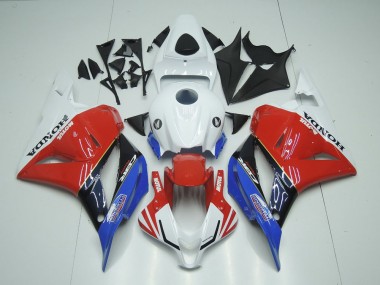 CBR 600 RR 2009-2012 Verkleidungen - Weiß Motul Rot Blau