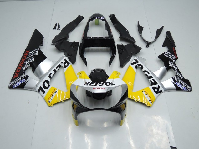 CBR 900 RR 929 2000-2001 Verkleidungen - Gelb Silber Schwarz Repsol CBR 900 RR 929 2000-2001 Verkleidungen - Gelb Silber Schwarz Repsol