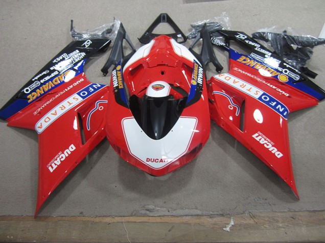 Ducati 1098 2007-2014 Verkleidungen - Rot Weiß Info Strada Ducati 1098 2007-2014 Verkleidungen - Rot Weiß Info Strada