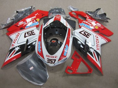Ducati 1098 2007-2014 Verkleidungen - Rot Weiß Xerox 357