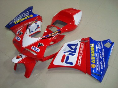 Ducati 748 1993-2005 Verkleidungen - Rot Blau Fila