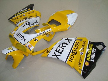 Ducati 748 916 996 996S 1993-2005 Vollverkleidung - Gelb Weiß Xerox