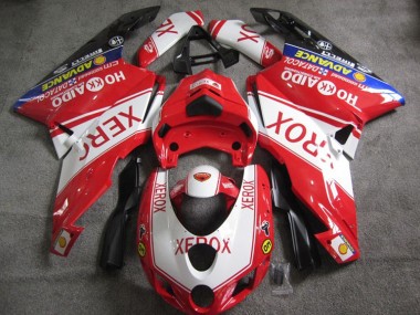 Ducati 749 2005-2006 Verkleidungen - Rot Weiß Xerox