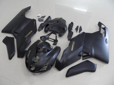 Ducati 749 999 2003-2004 Verkleidungen - Matt Schwarze und goldene Aufkleber