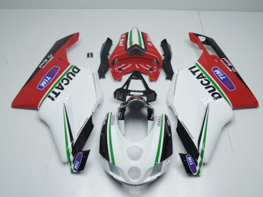 Ducati 749 999 2005-2006 Verkleidungen - Weiß Rot Enel