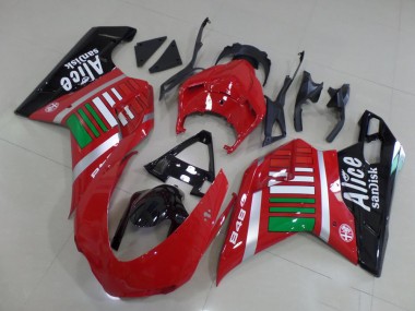 Ducati 848 1098 1198 2007-2014 Verkleidungen - Alice mit Grün