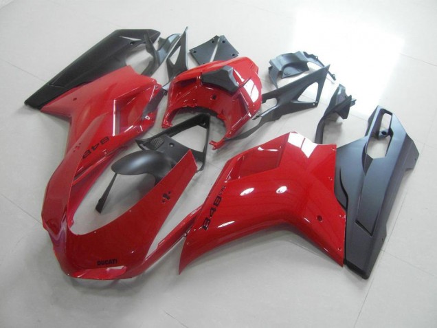 Ducati 848 1098 1198 2007-2014 Verkleidungen - Rot Schwarz Ducati 848 1098 1198 2007-2014 Verkleidungen - Rot Schwarz