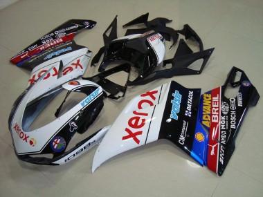 Ducati 848 1098 1198 2007-2014 Verkleidungen - Schwarz Xerox