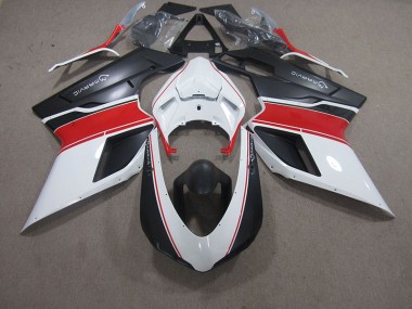 Ducati 848 2007-2014 Verkleidungen - Weiß Rot Schwarz Marvic