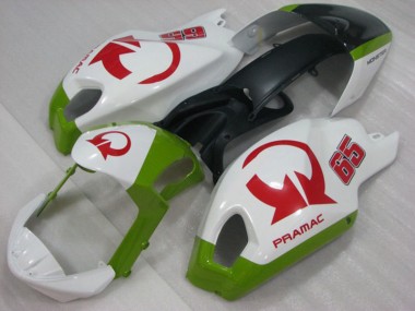Ducati Monster 696 2008-2012 Verkleidungen - Weiß Rot PRAMAC 65