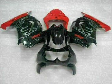 EX250 2008-2012 Verkleidungen - Schwarzer Roter Ninja