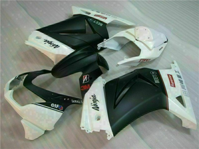 EX250 2008-2012 Verkleidungen - Weiß Schwarz Ninja 3M EX250 2008-2012 Verkleidungen - Weiß Schwarz Ninja 3M