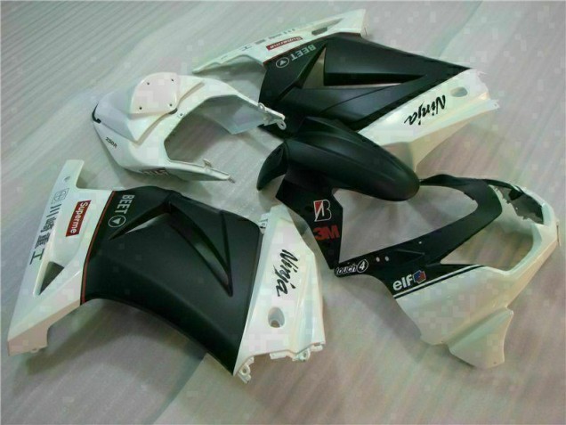 EX250 2008-2012 Verkleidungen - Weiß Schwarz Ninja 3M EX250 2008-2012 Verkleidungen - Weiß Schwarz Ninja 3M