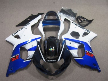 GSXR 1000 K1 2000-2002 Verkleidungen - Weiß Blau