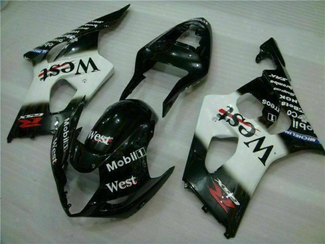 GSXR 1000 K3 2003-2004 Verkleidung - Weiß Schwarz GSXR 1000 K3 2003-2004 Verkleidung - Weiß Schwarz