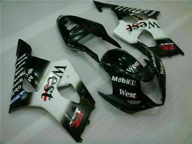 GSXR 1000 K3 2003-2004 Verkleidung - Weiß Schwarz GSXR 1000 K3 2003-2004 Verkleidung - Weiß Schwarz