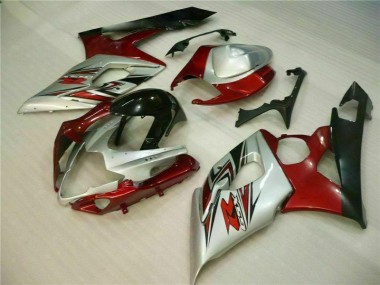 GSXR 1000 K5 2005-2006 Verkleidung - Rot Weiß