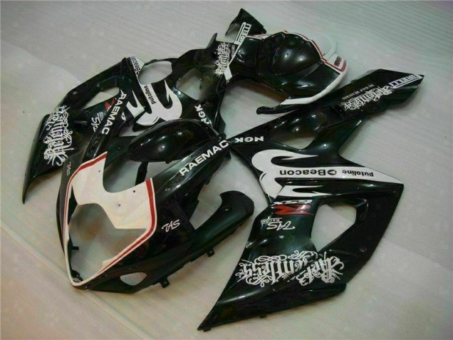 GSXR 1000 K5 2005-2006 Verkleidung - Weiß Schwarz GSXR 1000 K5 2005-2006 Verkleidung - Weiß Schwarz