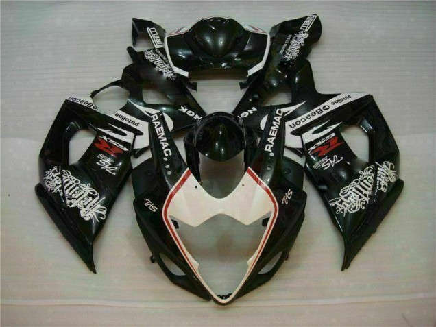 GSXR 1000 K5 2005-2006 Verkleidung - Weiß Schwarz GSXR 1000 K5 2005-2006 Verkleidung - Weiß Schwarz