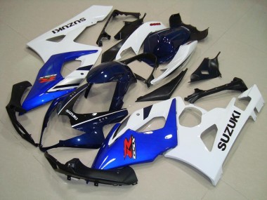 GSXR 1000 K5 2005-2006 Verkleidungen - Blau Weiß Schwarz
