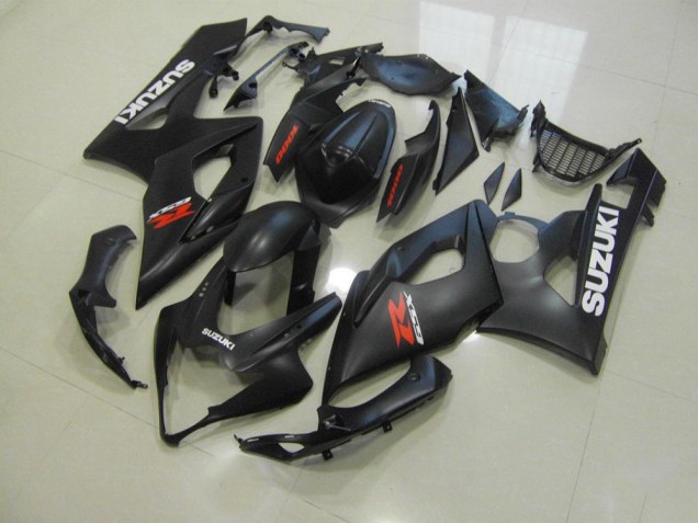 GSXR 1000 K5 2005-2006 Verkleidungen - Matt Schwarz mit Weißen Aufklebern GSXR 1000 K5 2005-2006 Verkleidungen - Matt Schwarz mit Weißen Aufklebern
