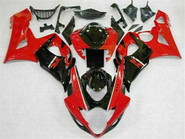 GSXR 1000 K5 2005-2006 Verkleidungen - Rot Schwarz GSXR 1000 K5 2005-2006 Verkleidungen - Rot Schwarz