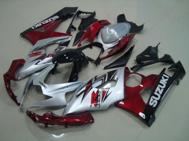 GSXR 1000 K5 2005-2006 Verkleidungen - Silber Rot