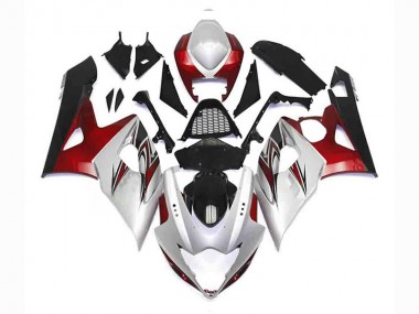 GSXR 1000 K5 2005-2006 Verkleidungen - Silber Rot Schwarz