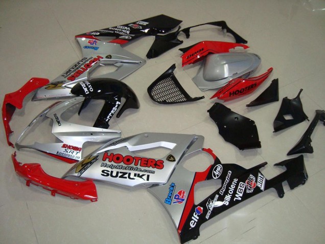 GSXR 1000 K5 2005-2006 Verkleidungen - Silber Und Rot GSXR 1000 K5 2005-2006 Verkleidungen - Silber Und Rot