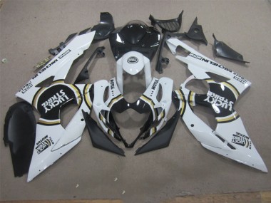 GSXR 1000 K5 2005-2006 Verkleidungen - Weiß Lucky Strike Schwarz Motul