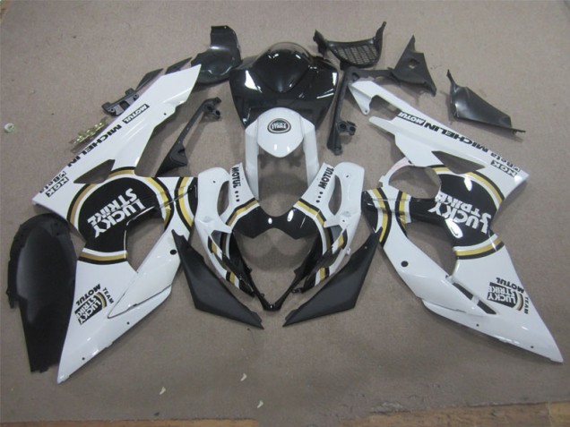 GSXR 1000 K5 2005-2006 Verkleidungen - Weiß Lucky Strike Schwarz Motul GSXR 1000 K5 2005-2006 Verkleidungen - Weiß Lucky Strike Schwarz Motul