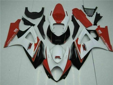 GSXR 1000 K7 2007-2008 Verkleidung - Rot Weiß