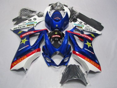 GSXR 1000 K7 2007-2008 Verkleidungen - Blau Rot Rockstar