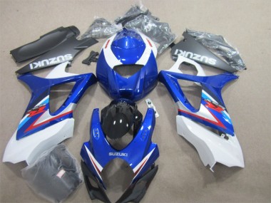 GSXR 1000 K7 2007-2008 Verkleidungen - Blau Weiß