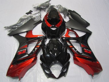 GSXR 1000 K7 2007-2008 Verkleidungen - Schwarz Rot